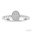 Bead Oval Shape Petite Diamond Fashion Ring