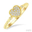 Bead Bijuox Heart Shape Petite Diamond Fashion Ring