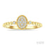 Bead Bijoux Oval Shape Petite Diamond Fashion Ring