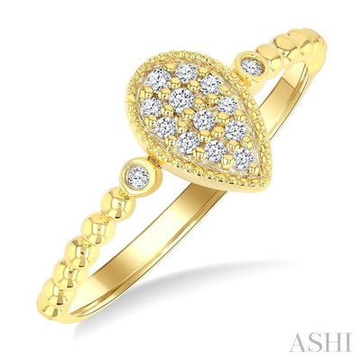 Bead Bijoux Pear Shape Petite Diamond Fashion Ring