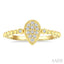 Bead Bijoux Pear Shape Petite Diamond Fashion Ring