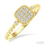 Bead Cushion Shape Petite Diamond Fashion Ring