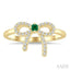 Bow Gemstone & Petite Diamond Fashion Ring