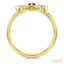 Bow Gemstone & Petite Diamond Fashion Ring