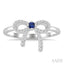 Bow Gemstone & Petite Diamond Fashion Ring