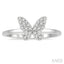 Stackable Butterfly Petite Diamond Fashion Ring