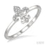 Stackable Fleur De Lis Petite Diamond Fashion Ring