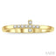 Stackable Sideway Cross Petite Diamond Fashion Ring