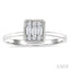 Emerald Shape Bezel Set Petite Fusion Diamond Fashion Ring