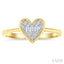 Heart Shape Bezel Set Petite Fusion Diamond Fashion Ring