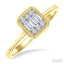Emerald Shape Bezel Set Petite Fusion Diamond Fashion Ring