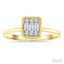 Emerald Shape Bezel Set Petite Fusion Diamond Fashion Ring