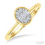 Oval Shape Bezel Set Petite Fusion Diamond Fashion Ring