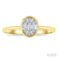 Oval Shape Bezel Set Petite Fusion Diamond Fashion Ring