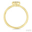Oval Shape Bezel Set Petite Fusion Diamond Fashion Ring