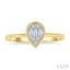 Pear Shape Bezel Set Petite Fusion Diamond Fashion Ring