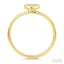 Pear Shape Bezel Set Petite Fusion Diamond Fashion Ring
