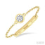 Bezel Set Petite Diamond Fashion Chain Ring