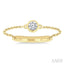 Bezel Set Petite Diamond Fashion Chain Ring