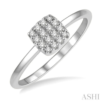 Stackable Cushion Shape Petite Diamond Fashion Ring