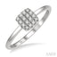 Stackable Cushion Shape Petite Diamond Fashion Ring