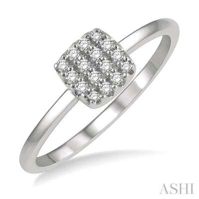 Stackable Cushion Shape Petite Diamond Fashion Ring
