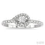 Stackable Pear Shape Petite Halo Diamond Fashion Ring