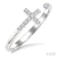 Cross Petite Diamond Fashion Open Ring