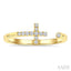 Cross Petite Diamond Fashion Open Ring