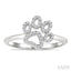 Dog Paw Petite Diamond Fashion Ring