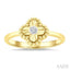 Clover Bead Bijuox Fluted Petite Diamond Fashion Ring