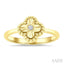 Clover Bead Bijoux Fluted Petite Diamond Fashion Ring