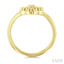 Clover Bead Bijoux Fluted Petite Diamond Fashion Ring