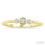 3 Stone Round Shape Bezel Set Petite Diamond Ring