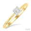 Princess Shape Lovebright Petite Diamond Solitaire Ring