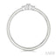 Oval Shape 3 Stone Petite Diamond Ring