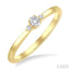 Oval Shape 3 Stone Petite Diamond Ring