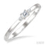 Princess Shape 3 Stone Petite Diamond Ring