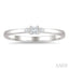 Princess Shape 3 Stone Petite Diamond Ring