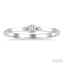 Round Shape 3 Stone Petite Diamond Ring