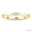 Princess Shape 3 Stone Petite Diamond Ring