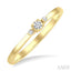 Round Shape 3 Stone Petite Diamond Ring