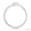 Heart Shape Bezel Set Petite Diamond Fashion Ring