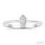 Marquise Shape Bezel Set Petite Diamond Fashion Ring