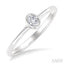 Oval Shape Bezel Set Petite Diamond Fashion Ring