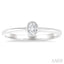 Oval Shape Bezel Set Petite Diamond Fashion Ring
