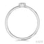 Oval Shape Bezel Set Petite Diamond Fashion Ring