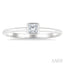 Princess Shape Bezel Set Petite Diamond Fashion Ring