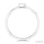 Princess Shape Bezel Set Petite Diamond Fashion Ring