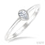 Pear Shape Bezel Set Petite Diamond Fashion Ring